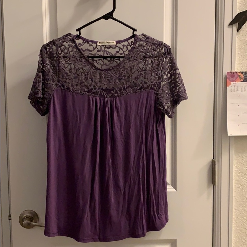 Purple lace top